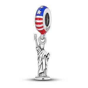Statue of Liberty New York Charm, fits Pandora Charm Bracelet, S925 Silver,